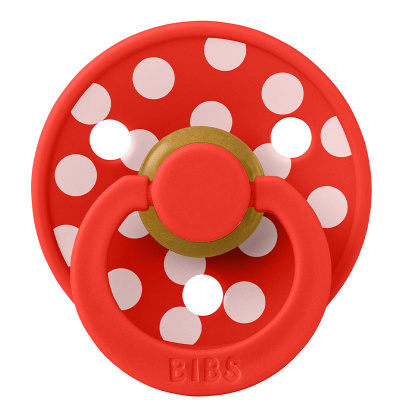 Соска пустышка латексная Studio Colour Anatomical Polka Apple-Blossom от 6 месяцев Bibs 21134290 1